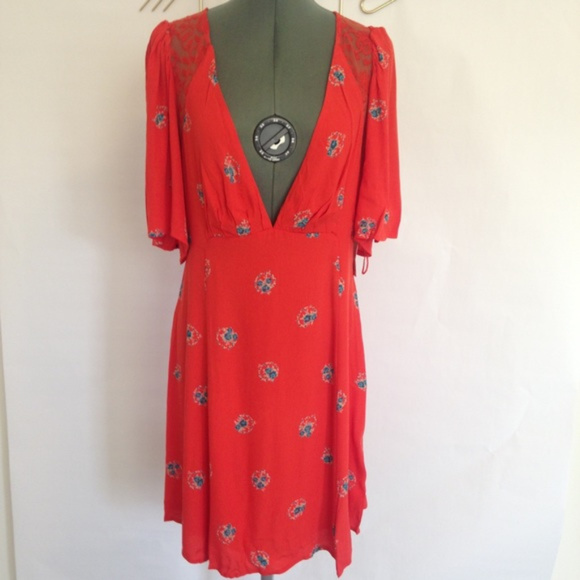 NWT Free People Mockingbird Open Back Mini Dress - Picture 6 of 7